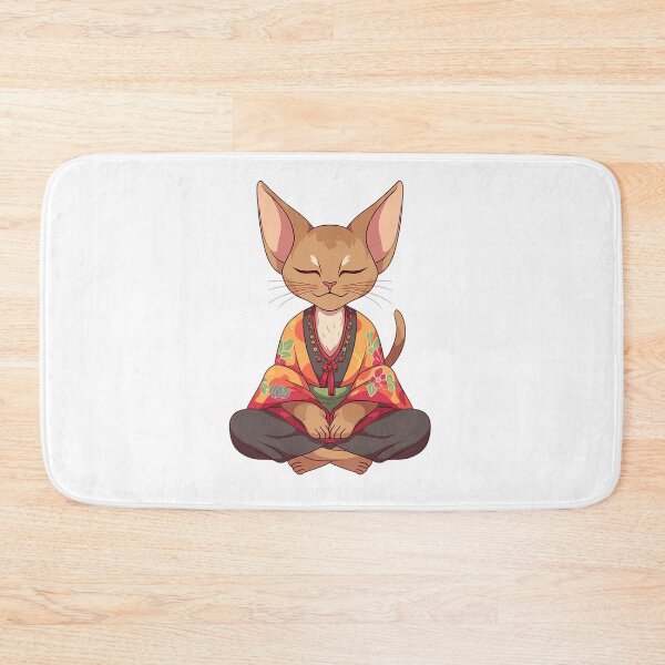 Item preview, Cat Buddha, Digital Art, For Yoga Studio , Buddhist symbol, home decoration designed and sold by MartynGrey.