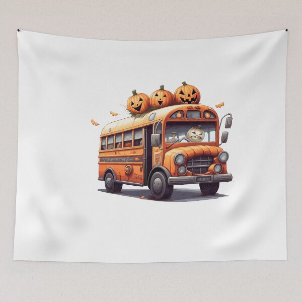 Artikelvorschau, Haunted Bus Halloween Niedlicher Cartoon (Bild 1/25) entworfen und verkauft von DigitalArtify.