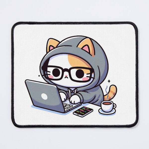 Artikel-Vorschau von Coder Cat: Sitzungen mit Kaffee, designt und verkauft von PuffPuffPrint.
