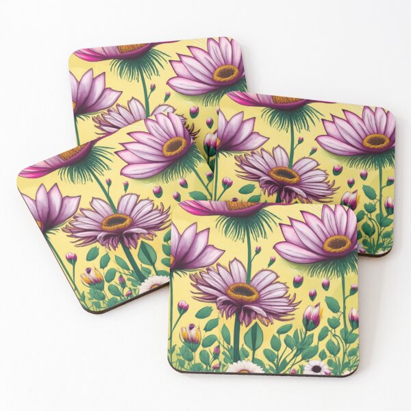 Item preview, delicate flowers light yellow backround designed and sold by asbno19.