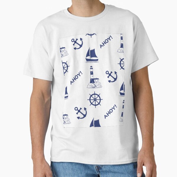 Item preview, Sailing Illustrative Pattern Navy Blue designed and sold by NataliePaskell.
