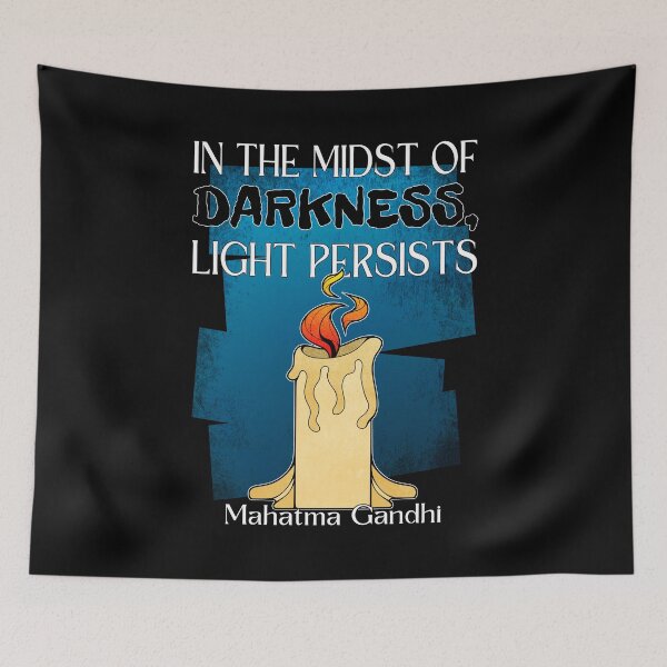 Item preview, Mahatma Gandhi Light and Darkness Quote Stop War designed and sold by ObsidianDaz.