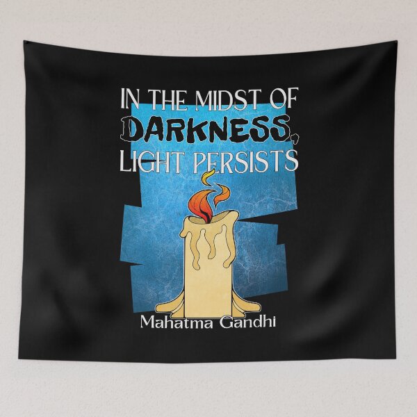 Item preview, Mahatma Gandhi Light and Darkness Quote Stop War designed and sold by ObsidianDaz.