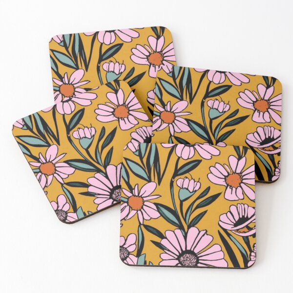 Item preview, delicate flowers light yellow backround designed and sold by asbno19.