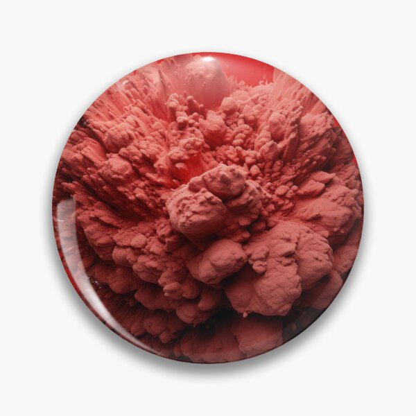 Item preview, explosion of red cosmetic powder on transparent background designed and sold by Isard.