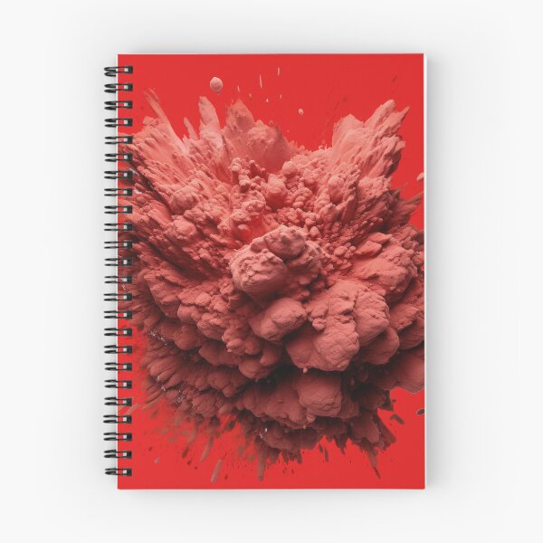 Item preview, explosion of red cosmetic powder on transparent background designed and sold by Isard.