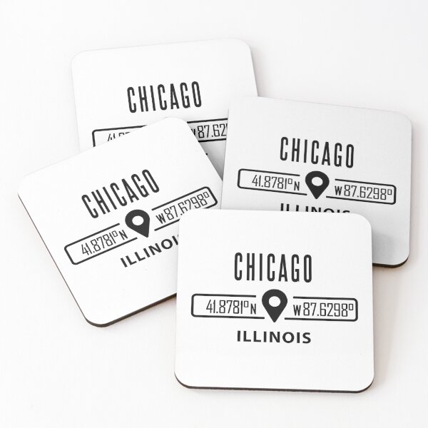 Item preview, Copy of Chicago Illinois GPS Location Coordinates designed and sold by IdentiTee Studios.