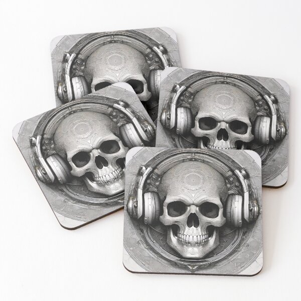 Item preview, DJ Skull designed and sold by Psy-Dye-AI.