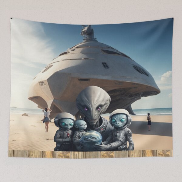 Item preview,   Aliens Land on Earth - Are Aliens Among Us? designed and sold by AleksKos.
