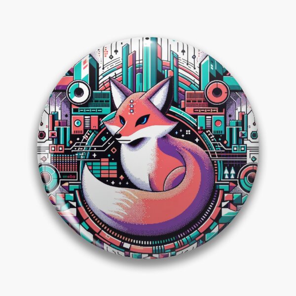 Item preview, Foxy Future - 8-Bit Futuristic Fox designed and sold by PixelPunkster.