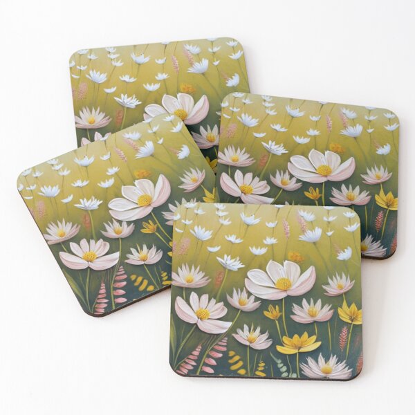Item preview, delicate flowers light yellow backround designed and sold by asbno19.