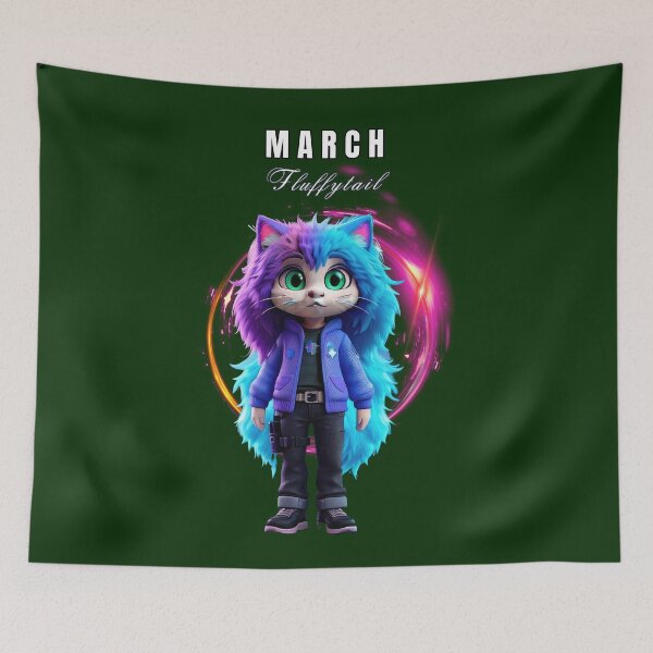 Item preview, March: Fluffytail, Meow-sions Unpaw-sible Cat-lendar 2024, Secret Agent Cat-tivities designed and sold by RvinJo8.