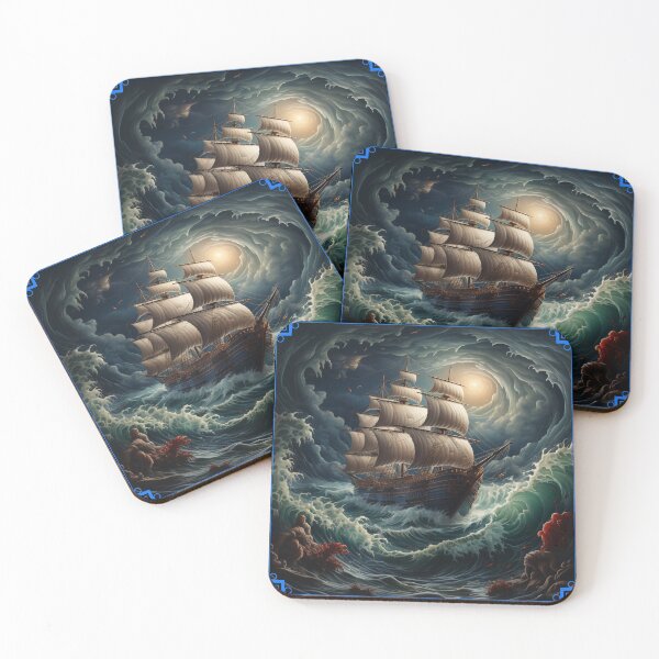 Item preview, Pixel art painting of boat between storms designed and sold by Josefbaillo.