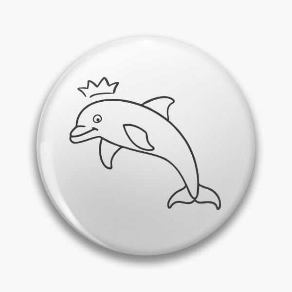 Item preview, Black and White Dolphin King designed and sold by 2MArtPro.