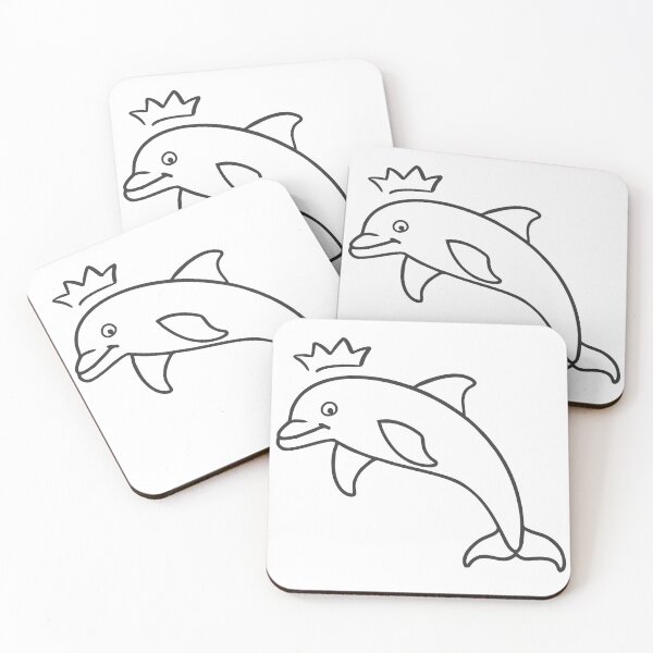 Item preview, Black and White Dolphin King designed and sold by 2MArtPro.