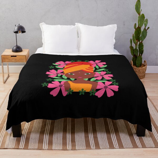 Item preview, African girl, power girl with flower designed and sold by AnyMar2023.