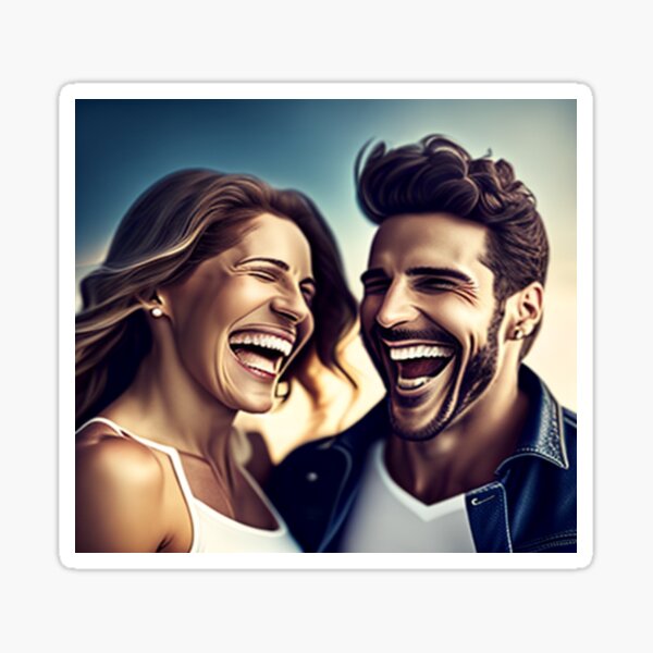 Item preview, Man and Woman Laughing designed and sold by KoliBabb.