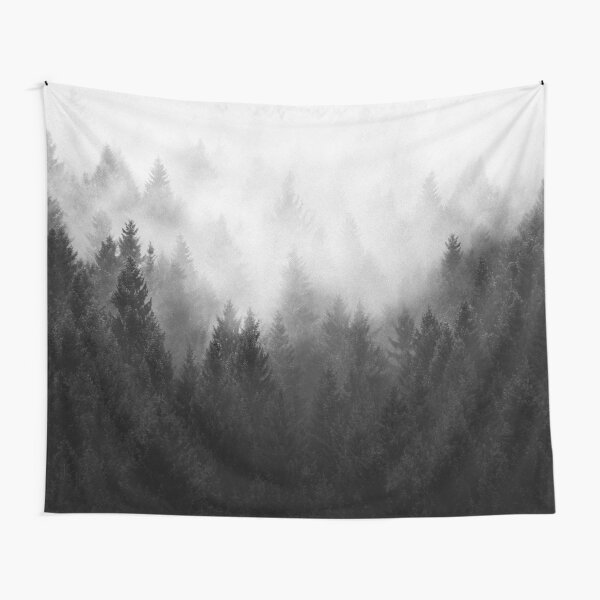 Item preview, I Love You But I Have Chosen Darkness // Misty Romantic Retro Fall Wilderness Fairytale Forest With Trees Covered In Magic Fog Season designed and sold by Tordis Kayma.