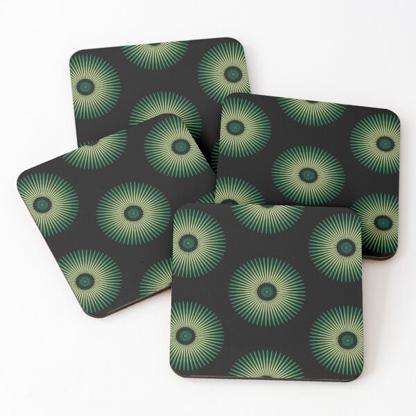 Item preview, green concentric in black designed and sold by designmari.
