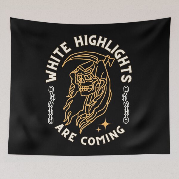 Item preview, White Highlights Oldschool Death Funny Gifts For Tattooers  designed and sold by AbiTattooArt.