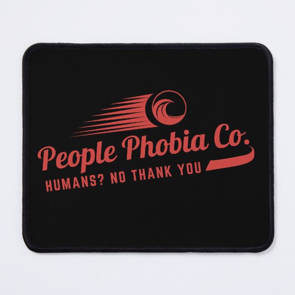 Item preview, People Phobia Co humans no thank you logo design - Funny introvert quote designed and sold by wholigans.