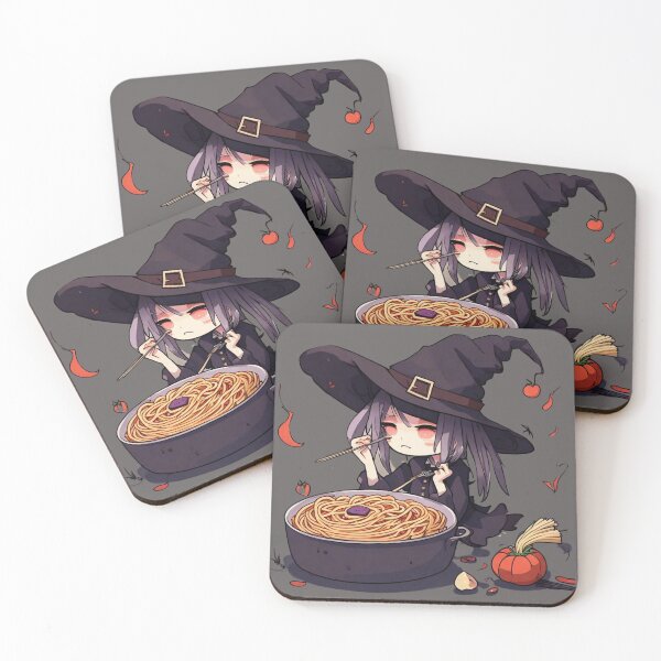 Item preview, Witch Girl Eating Spaghetti Cute Kawaii Witch Girl Eating Spaghetti  designed and sold by MatthewViews.