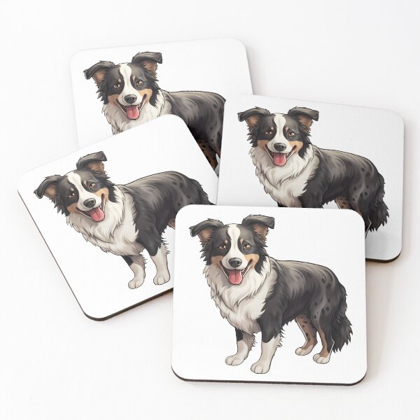 Item preview, Black Tricolor Border Collie Dog Puppy Illustration designed and sold by meganohm.