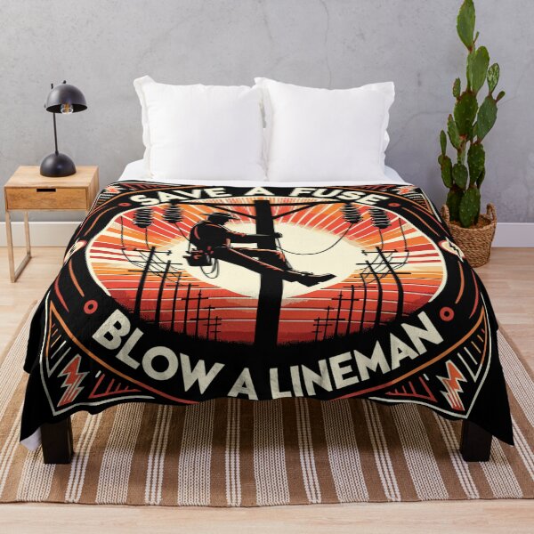 Item preview, Save a fuse blow a lineman - Novelty Lineman designed and sold by TeesYouWant.