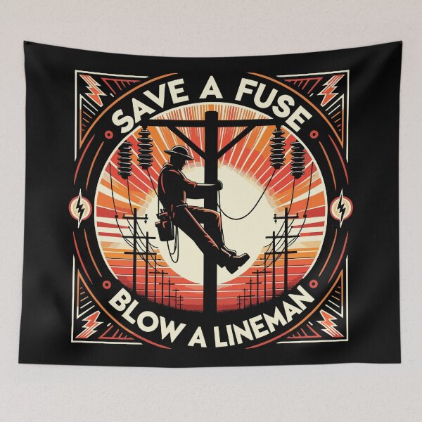 Item preview, Save a fuse blow a lineman - Novelty Lineman designed and sold by TeesYouWant.