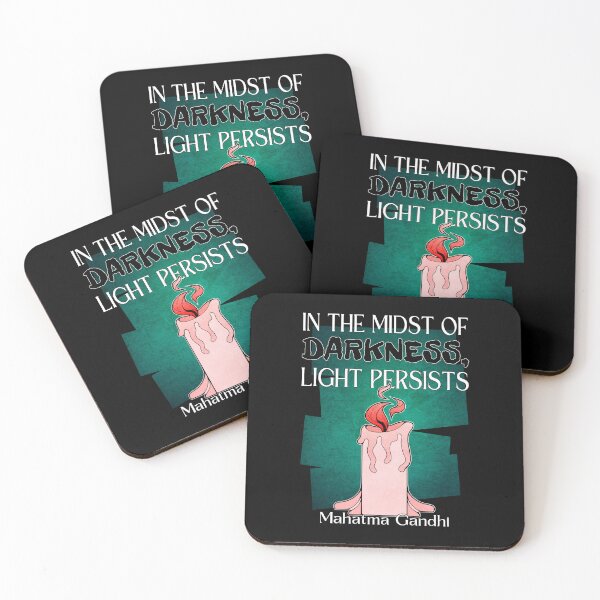 Item preview, Mahatma Gandhi Light and Darkness Quote Stop War designed and sold by ObsidianDaz.
