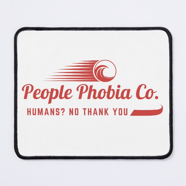 Item preview, People Phobia Co humans no thank you logo design - Funny introvert quote designed and sold by wholigans.