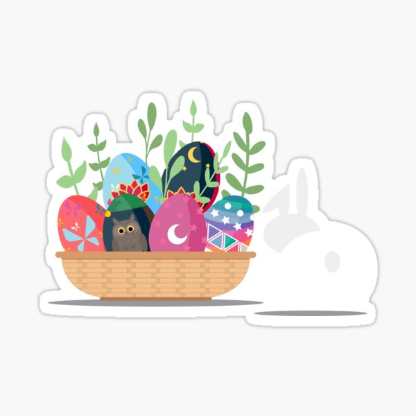 Item preview, easter bunny basket designed and sold by Gossip Rag.