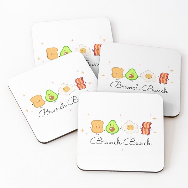 Item preview, Brunch Bunch: Avocado, Toast, Eggs, Bacon | Retro | Fun | Stars designed and sold by NuiNuiDesigns.