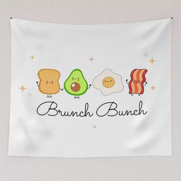 Item preview, Brunch Bunch: Avocado, Toast, Eggs, Bacon | Retro | Fun | Stars designed and sold by NuiNuiDesigns.