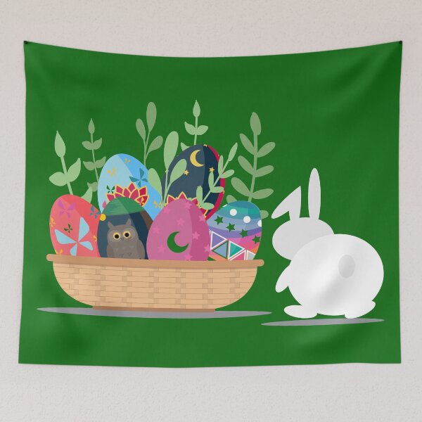 Item preview, easter bunny basket designed and sold by Gossip Rag.