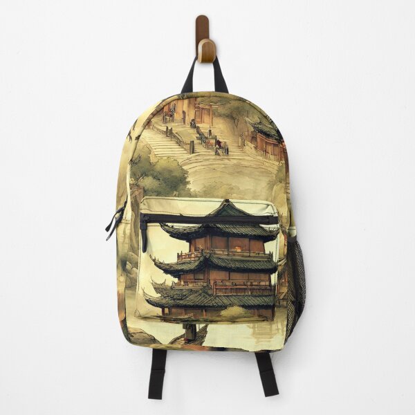 Item preview, Mountain Pagoda Ancient Scene designed and sold by stargazerhill.