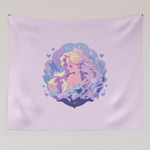 Item preview, Be A Mermaid Princess Enchanting Violet Waves: Long-Haired Mermaid Princess designed and sold by JollyJellyFace.