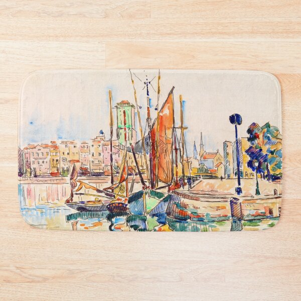 Item preview, Sailing Boats at La Rochelle, France #2, 1911 Paul Signac designed and sold by RocketshipRetro.