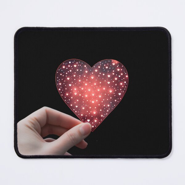 Item preview, A hand holding a red heart in the style luminous flickering light effects designed and sold by AI-Only Creations.