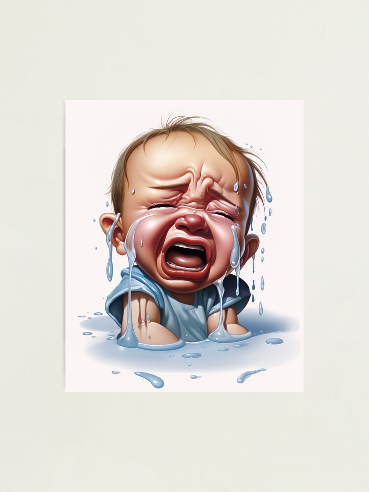 あ*ん様 original paint T crying baby Crying Boy, “childhood”, by Anna Zinkeisen, Large Vintage