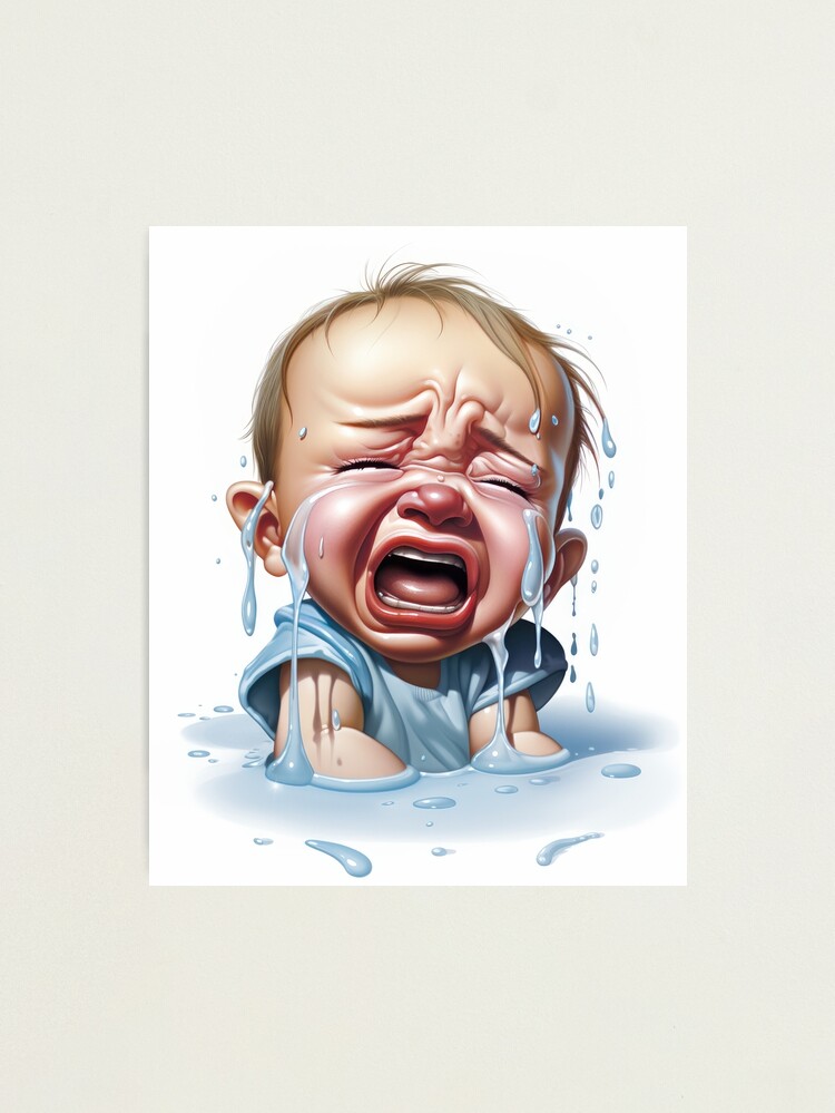 あ*ん様 original paint T crying baby fpp,medium,lustre,wall_texture