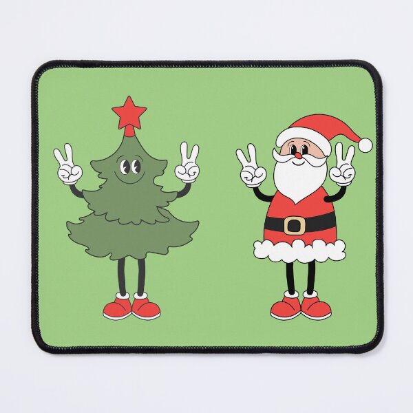 Item preview, Retro Vintage Merry Christmas Christmas Tree and Santa designed and sold by CapturedByeJ.