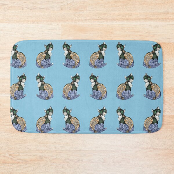Item preview, yakuza cat-blue collor pattern designed and sold by StudioViArt.
