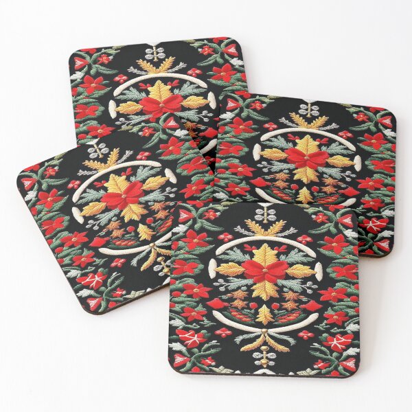 Item preview, Christmas Floreal Composition embroidery pattern. designed and sold by Giulivo Store Graphic.