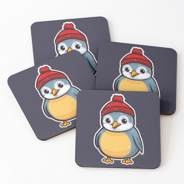 Item preview, Cute penguin in a red cap designed and sold by MNAartGallery.
