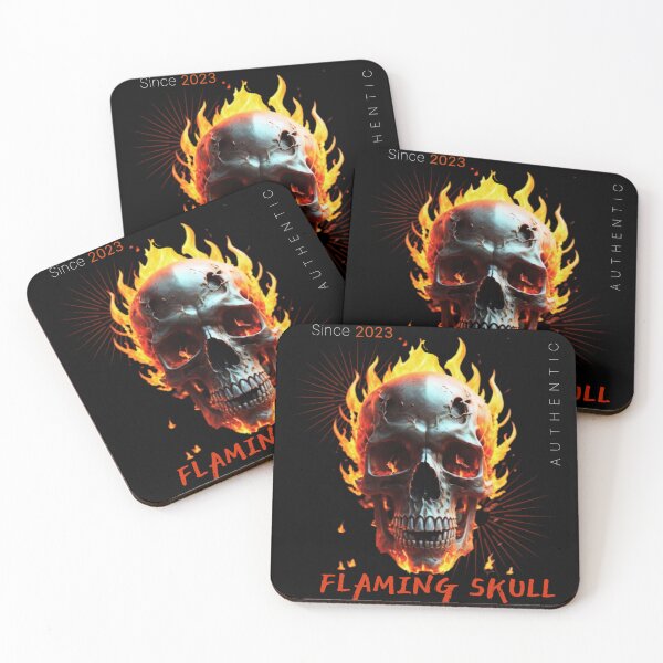 Item preview, Fiery Flaming Skull  designed and sold by THEVOICE-AI.