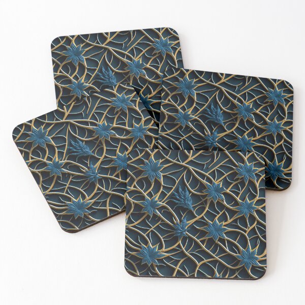 Item preview, Golden Roots and Blue Flowers in 3D designed and sold by Omarupattern51.