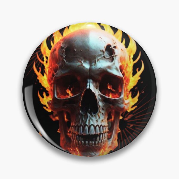 Item preview, Fiery Flaming Skull  designed and sold by THEVOICE-AI.