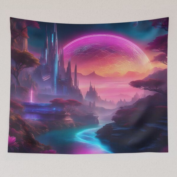 Item preview, Futuristic Neon World designed and sold by Tau Tia L Douglass.