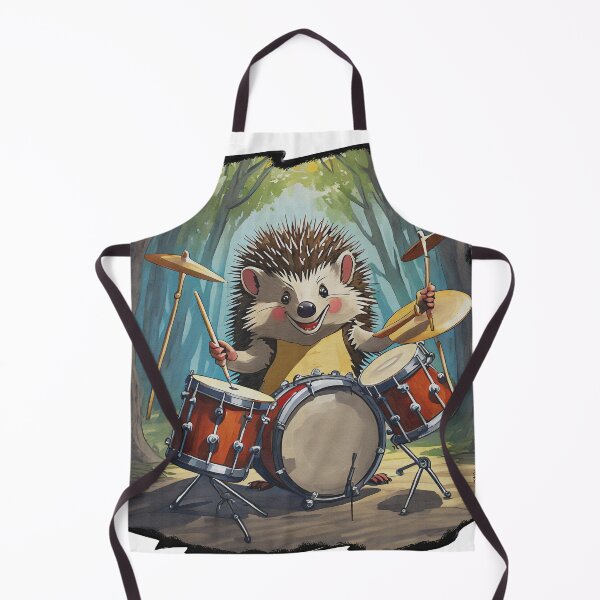 Item preview, hedgehog, hedgehog playing drums designed and sold by viper2605.